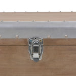 Storage Box Solid Fir Wood 91x52x40 cm Brown - Bargainia.com - 