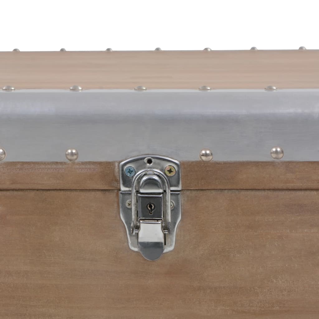 Storage Box Solid Fir Wood 91x52x40 cm Brown - Bargainia.com - 