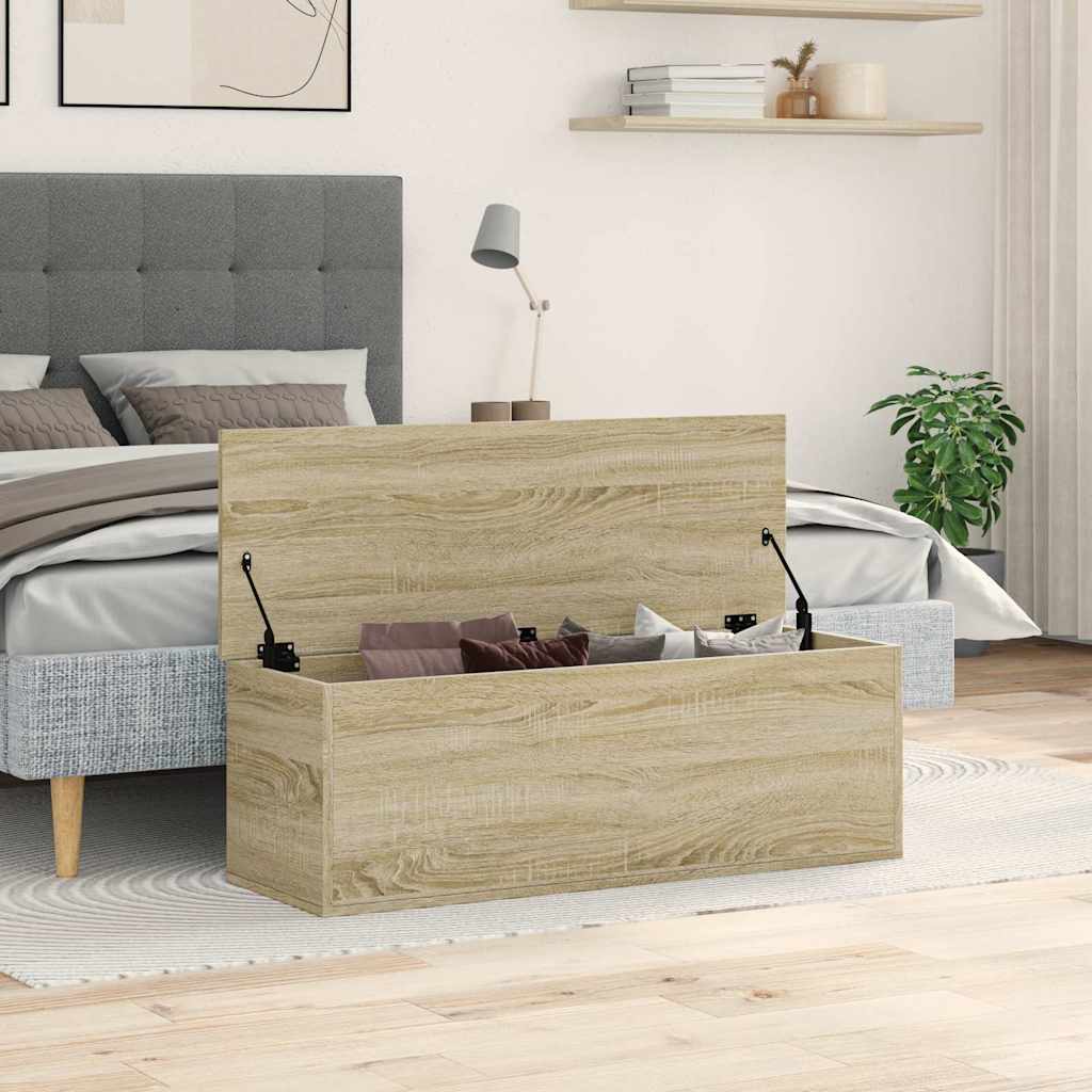 Storage Box Sonoma Oak 102x35x35 cm Engineered Wood - Bargainia.com - 