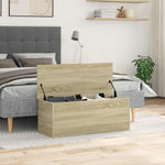 Storage Box Sonoma Oak 90x35x35 cm Engineered Wood - Bargainia.com - 