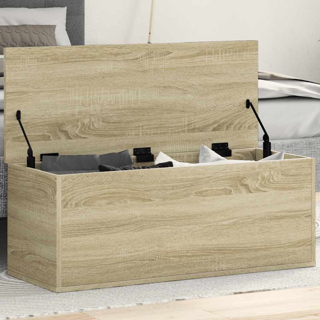 Storage Box Sonoma Oak 90x35x35 cm Engineered Wood - Bargainia.com - 