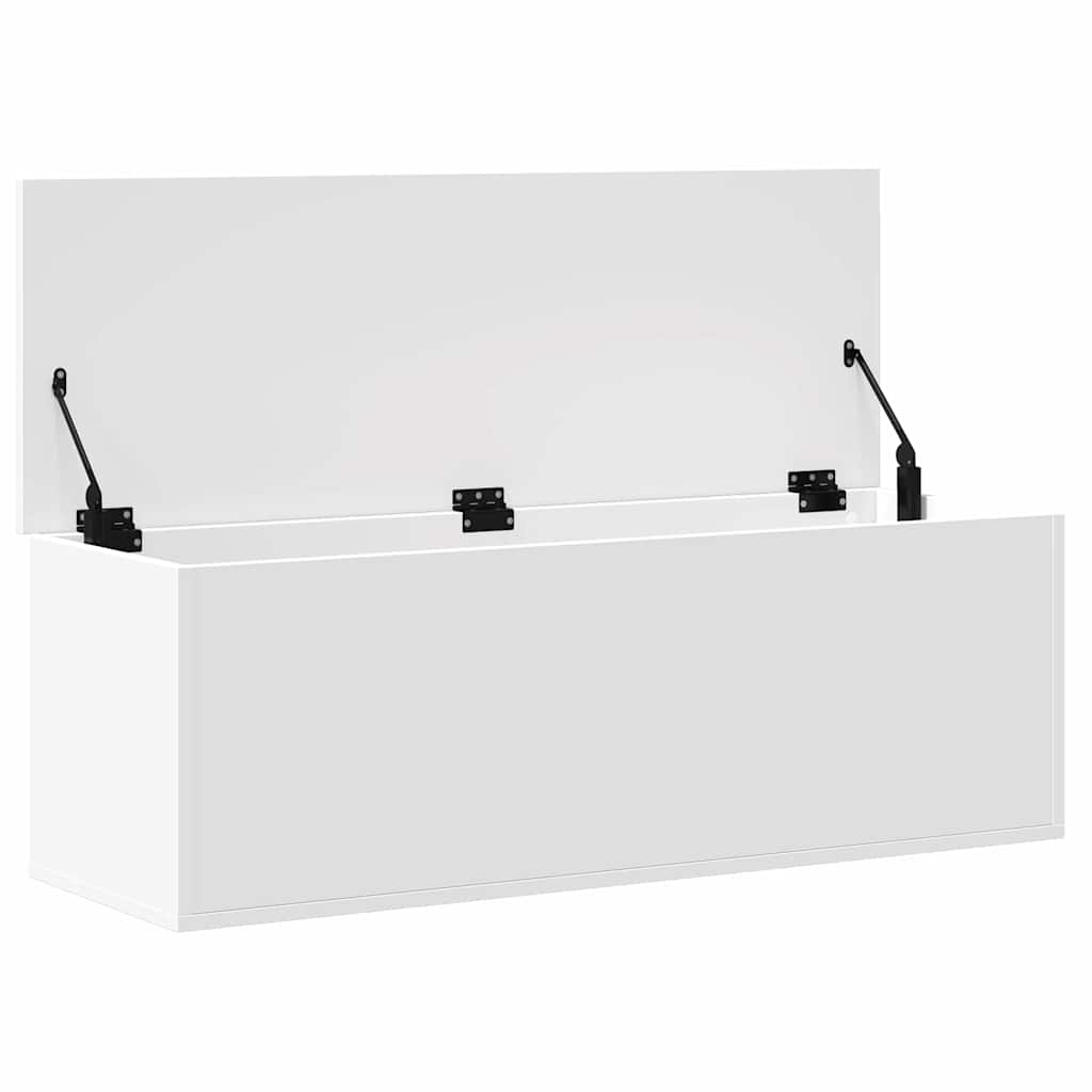 Storage Box White 102x35x35 cm Engineered Wood - Bargainia.com - 