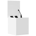 Storage Box White 30x35x35 cm Engineered Wood - Bargainia.com - 