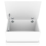 Storage Box White 50x30x28 cm Engineered Wood - Bargainia.com - 