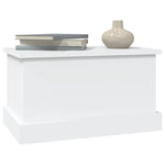 Storage Box White 50x30x28 cm Engineered Wood - Bargainia.com - 