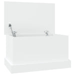 Storage Box White 50x30x28 cm Engineered Wood - Bargainia.com - 