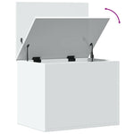 Storage Box White 60x42x46 cm Engineered Wood - Bargainia.com - 