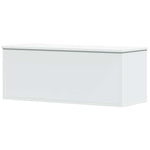 Storage Box White 90x35x35 cm Engineered Wood - Bargainia.com - 