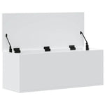 Storage Box White 90x35x35 cm Engineered Wood - Bargainia.com - 