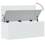 Storage Box White 90x35x35 cm Engineered Wood - Bargainia.com - 