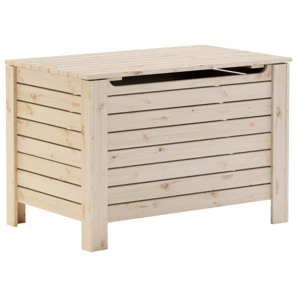 Storage Box with Lid RANA 80x49x54 cm Solid Wood Pine - Bargainia.com - 