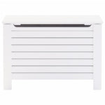 Storage Box with Lid RANA White 100x49x54 cm Solid Wood Pine - Bargainia.com - 