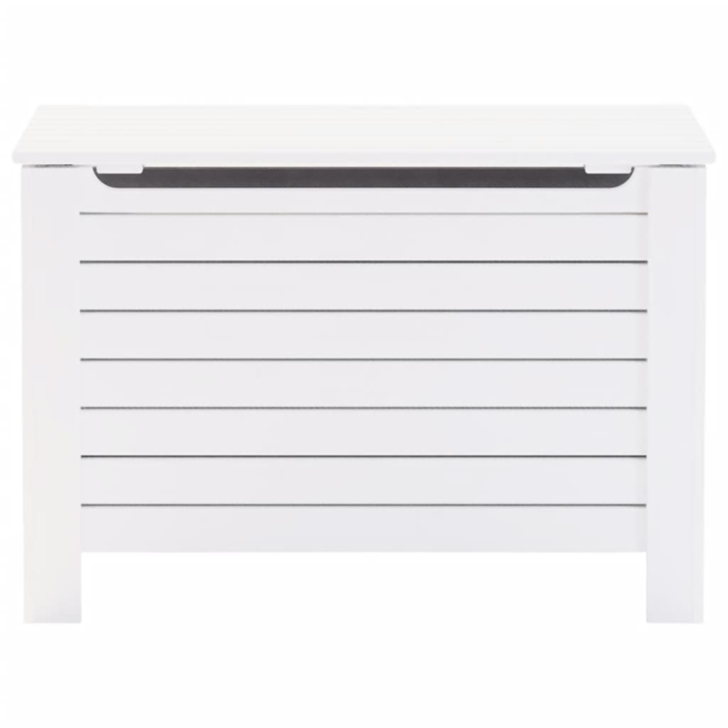 Storage Box with Lid RANA White 100x49x54 cm Solid Wood Pine - Bargainia.com - 