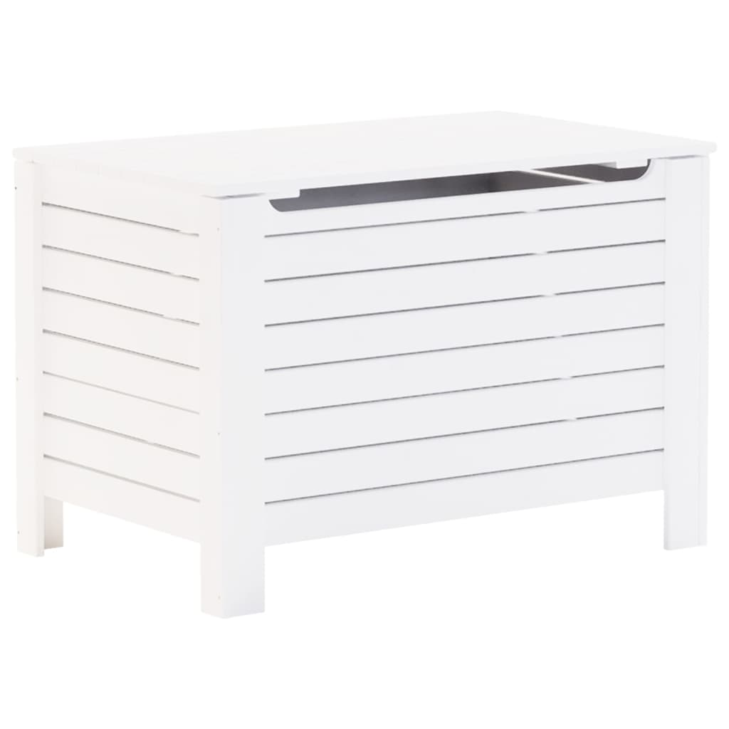 Storage Box with Lid RANA White 100x49x54 cm Solid Wood Pine - Bargainia.com - 