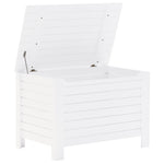 Storage Box with Lid RANA White 100x49x54 cm Solid Wood Pine - Bargainia.com - 