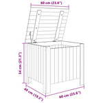 Storage Box with Lid RANA White 60x49x54 cm Solid Wood Pine - Bargainia.com - 