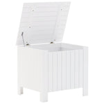 Storage Box with Lid RANA White 60x49x54 cm Solid Wood Pine - Bargainia.com - 