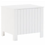 Storage Box with Lid RANA White 60x49x54 cm Solid Wood Pine - Bargainia.com - 