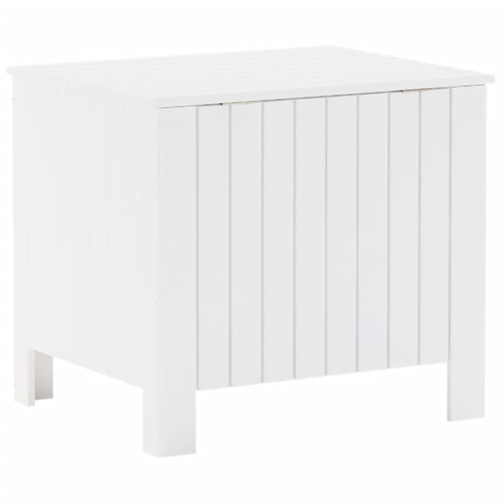 Storage Box with Lid RANA White 60x49x54 cm Solid Wood Pine - Bargainia.com - 