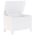 Storage Box with Lid RANA White 80x49x54 cm Solid Wood Pine - Bargainia.com - 