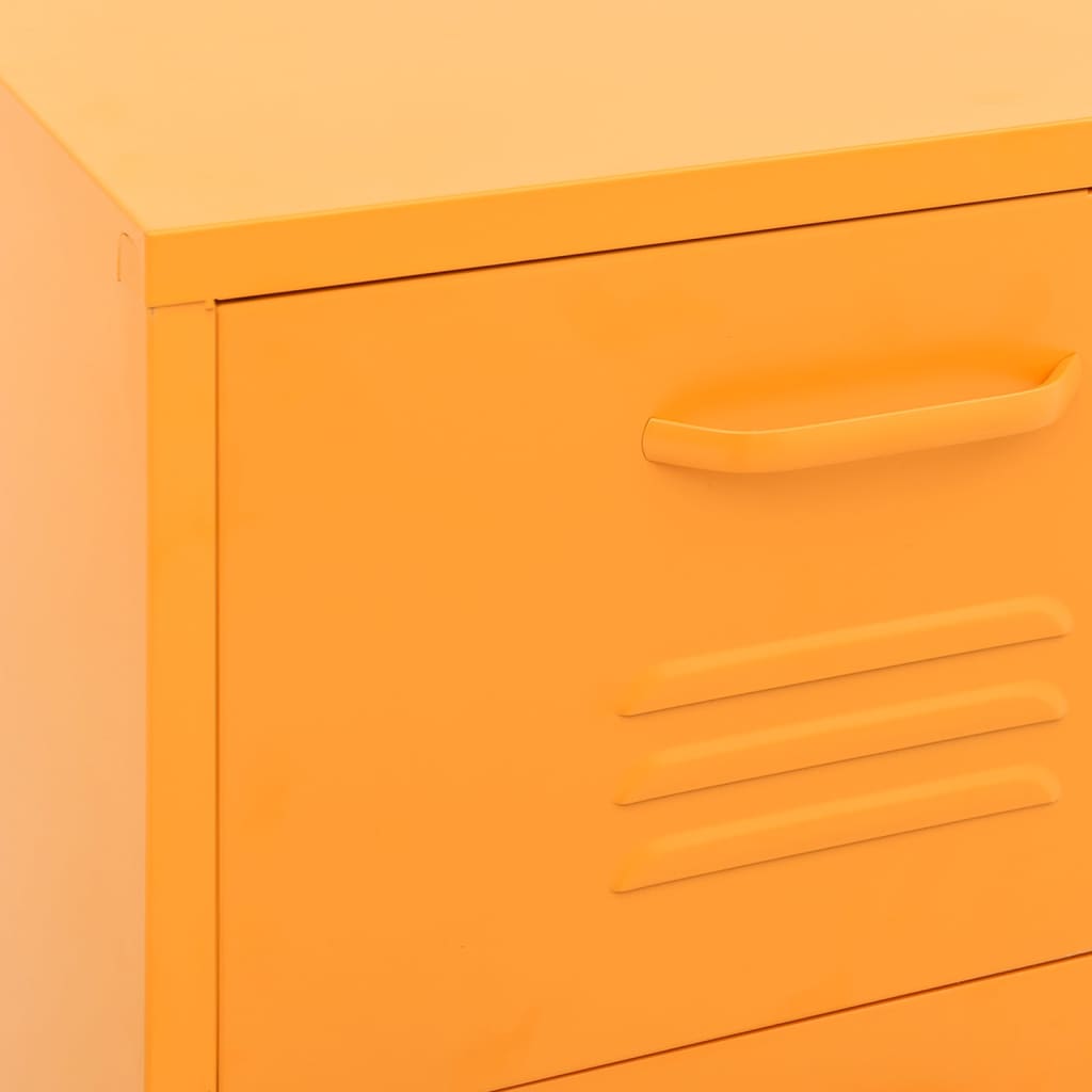 Storage Cabinet Mustard Yellow 42.5x35x101.5 cm Steel - Bargainia.com - 