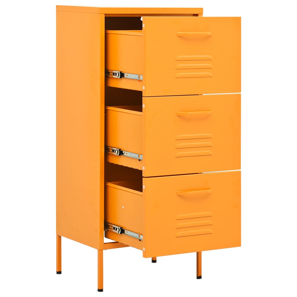 Storage Cabinet Mustard Yellow 42.5x35x101.5 cm Steel - Bargainia.com - 