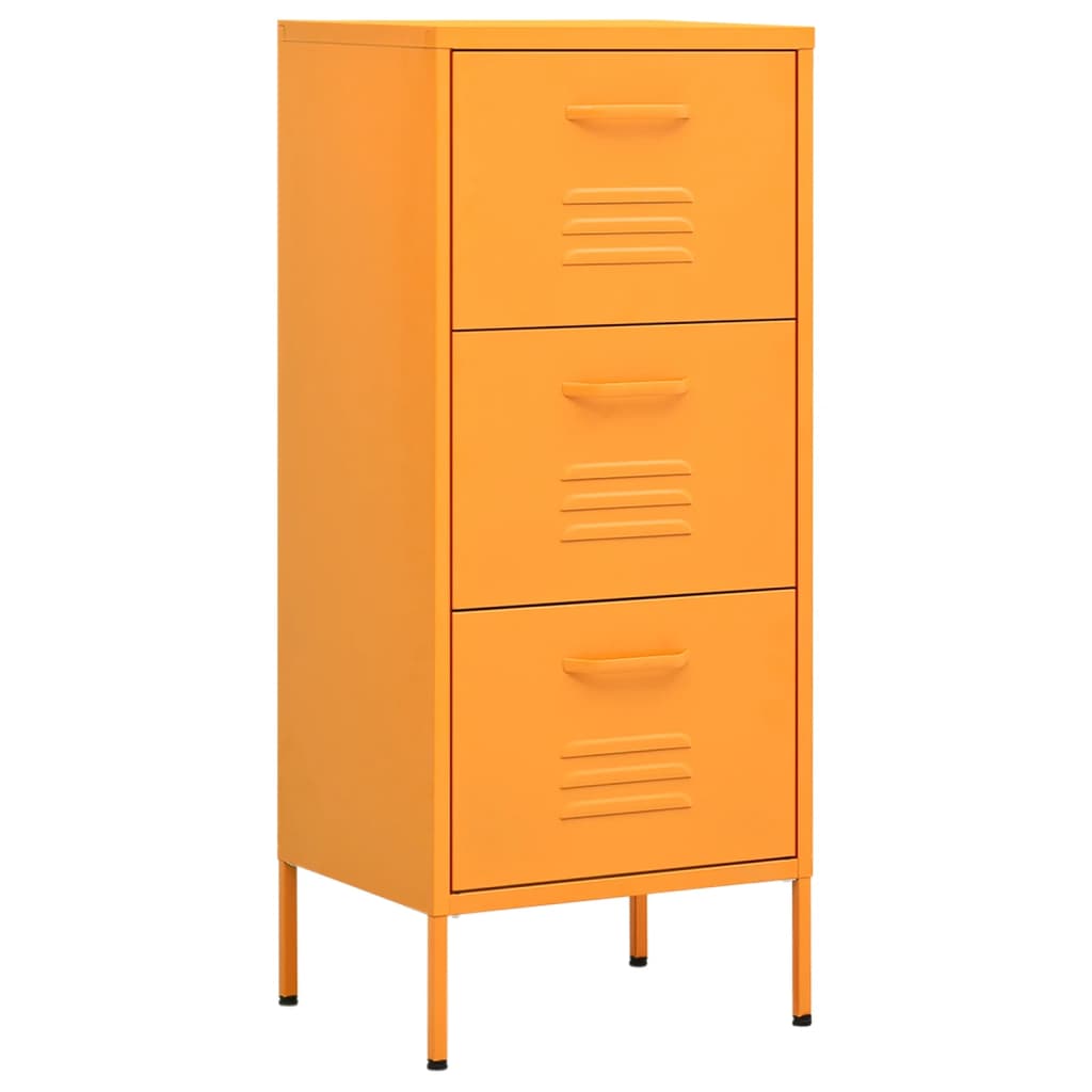Storage Cabinet Mustard Yellow 42.5x35x101.5 cm Steel - Bargainia.com - 