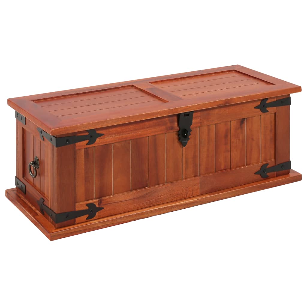 Storage Chest 60x25x22 cm Solid Acacia Wood - Bargainia.com - 