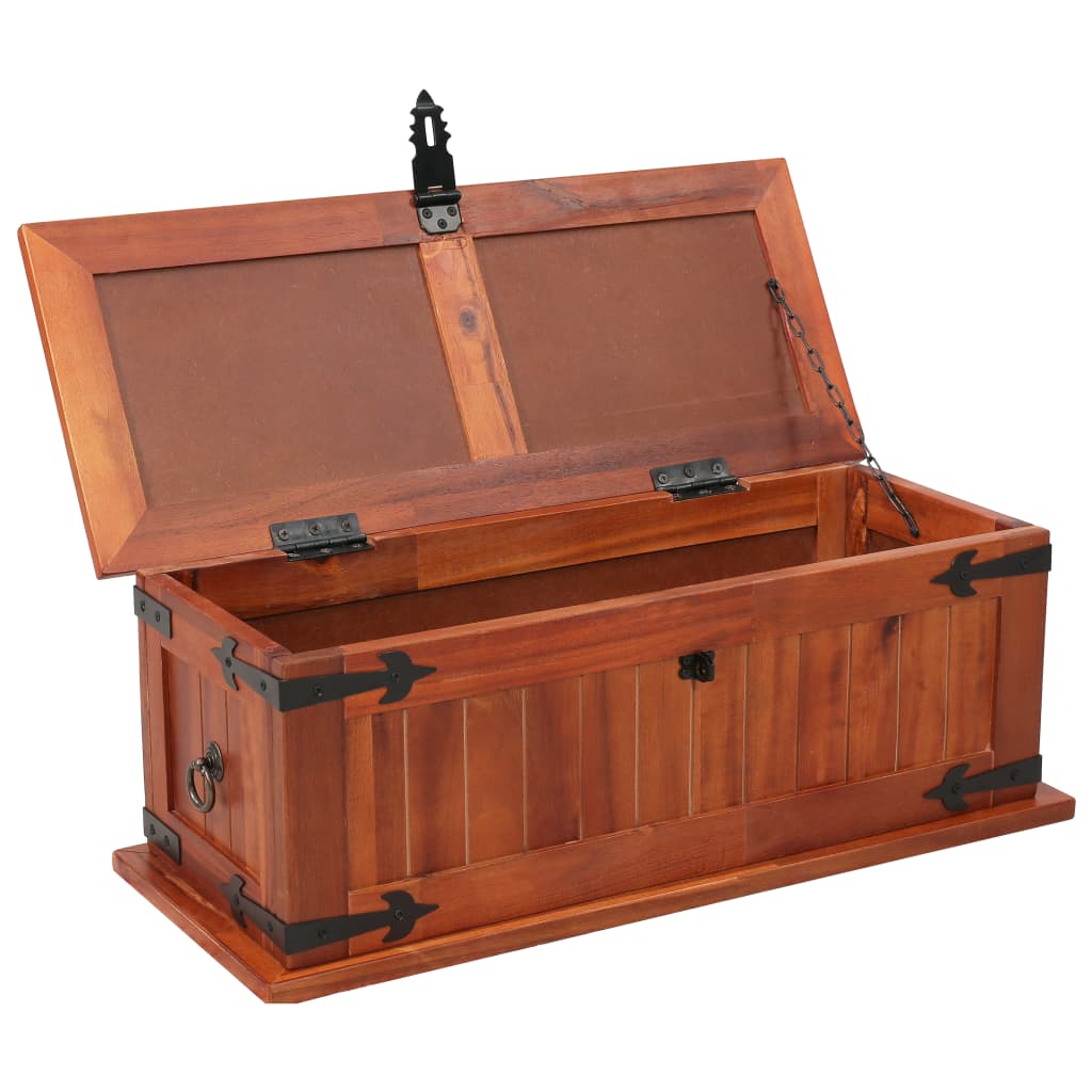 Storage Chest 60x25x22 cm Solid Acacia Wood - Bargainia.com - 
