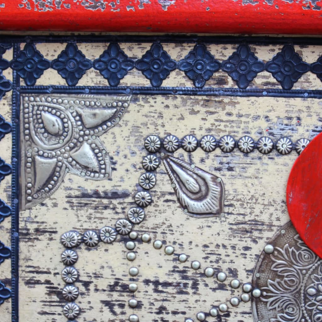 Storage Chest Red Mango Wood 80x40x45 cm - Bargainia.com - 8718475995098 - 243331