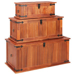 Storage Chests 3 pcs Solid Acacia Wood - Bargainia.com - 