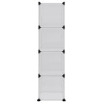Storage Cube Organiser with 12 Cubes and Doors Transparent PP - Bargainia.com - 