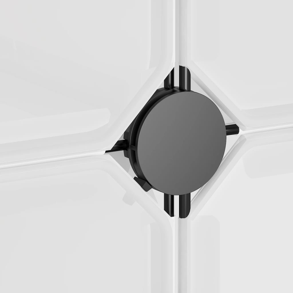 Storage Cube Organiser with 12 Cubes and Doors Transparent PP - Bargainia.com - 