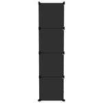 Storage Cube Organiser with 12 Cubes Black PP - Bargainia.com - 