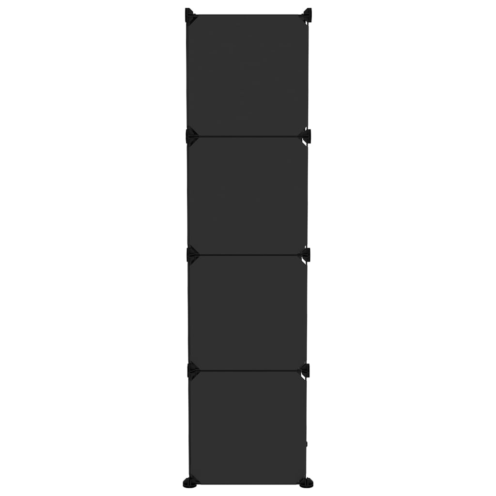 Storage Cube Organiser with 12 Cubes Black PP - Bargainia.com - 