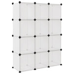 Storage Cube Organiser with 12 Cubes Transparent PP - Bargainia.com - 