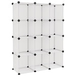 Storage Cube Organiser with 12 Cubes Transparent PP - Bargainia.com - 