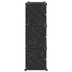 Storage Cube Organiser with 6 Cubes and Doors Black PP - Bargainia.com - 