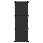 Storage Cube Organiser with 6 Cubes Black PP - Bargainia.com - 