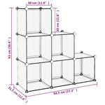 Storage Cube Organiser with 6 Cubes Black PP - Bargainia.com - 