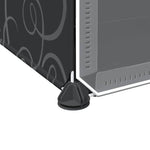 Storage Cube Organiser with 8 Cubes and Doors Black PP - Bargainia.com - 