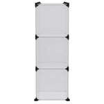 Storage Cube Organiser with 9 Cubes and Doors Transparent PP - Bargainia.com - 