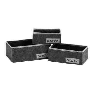 Stuff Set Of Three Rectangular Storage Boxes - Bargainia.com - 5018705340845