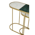 Suar Nest Of Two Marble Top Side Tables - Bargainia.com - 5018705959849