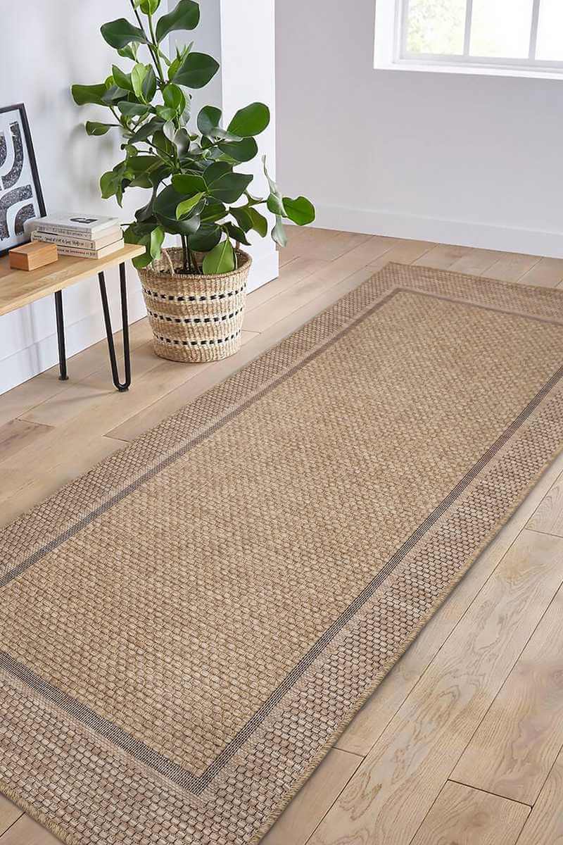 Summer Latte Border Rug – Indoor/Outdoor - Bargainia.com - 