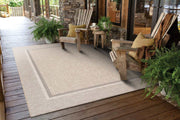 Summer Latte Border Rug – Indoor/Outdoor - Bargainia.com - 5053095260328 - 11935- VH7-A 120/170