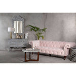 Suri 3 Seat Blossom Fabric Chesterfield Sofa - Bargainia.com - 