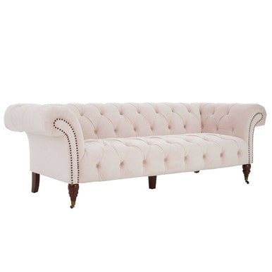 Suri 3 Seat Blossom Fabric Chesterfield Sofa - Bargainia.com - 