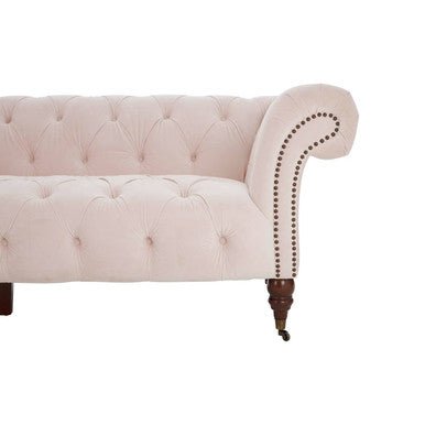 Suri 3 Seat Blossom Fabric Chesterfield Sofa - Bargainia.com - 