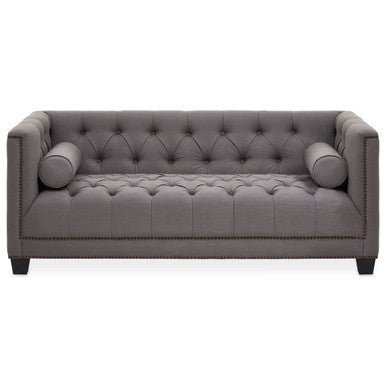 Surina 2 Seat Grey Fabric Sofa - Bargainia.com - 